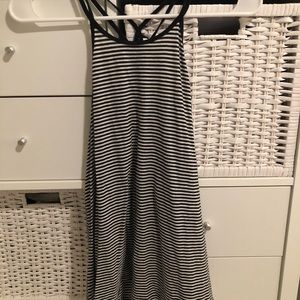 Flowy hollister striped black and white tank top